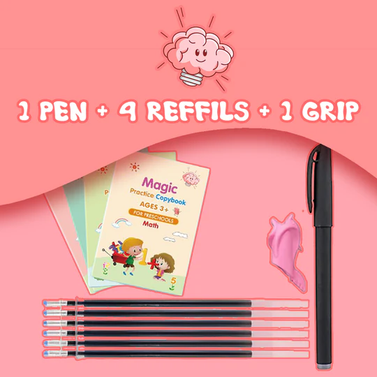4 Pen Refills - 1 Pen - 1 Grip | Extra Set